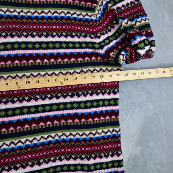 Talbots Sweater Womens Large Colorful Long Sleeve Cottage Core Holiday - Picture 9 of 9